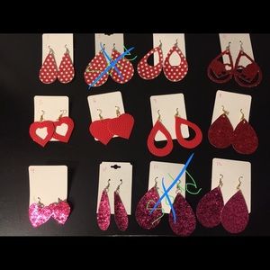 Hand Made Faux Leather Earrings